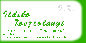 ildiko kosztolanyi business card